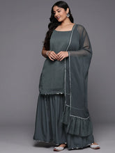 Plus Size Printed Sharara set with Dupatta-AP-AHKUDUSH-COMBO-736